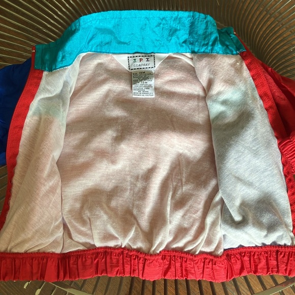 Vintage 80s color block windbreaker jacket size 18 m unisex colorful - Picture 4 of 8